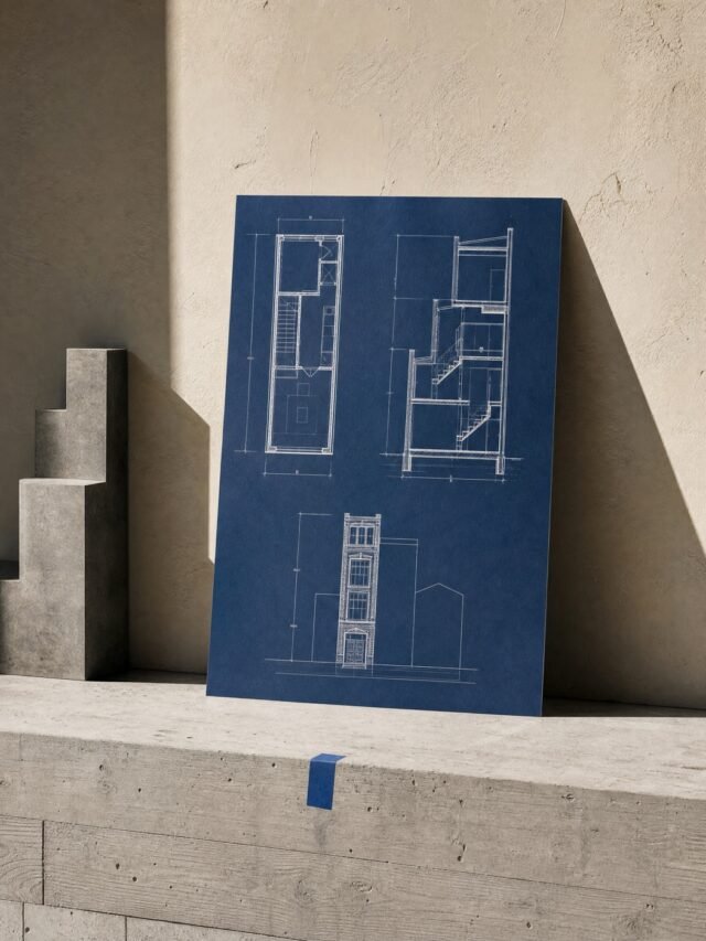 Townhouse Blueprint Reproduction