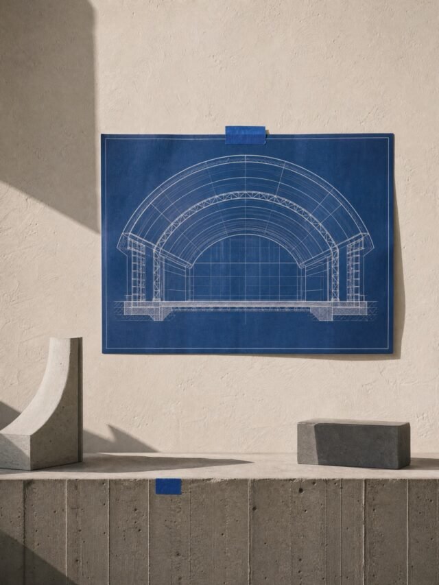 Aircraft Hangar Section Blueprint