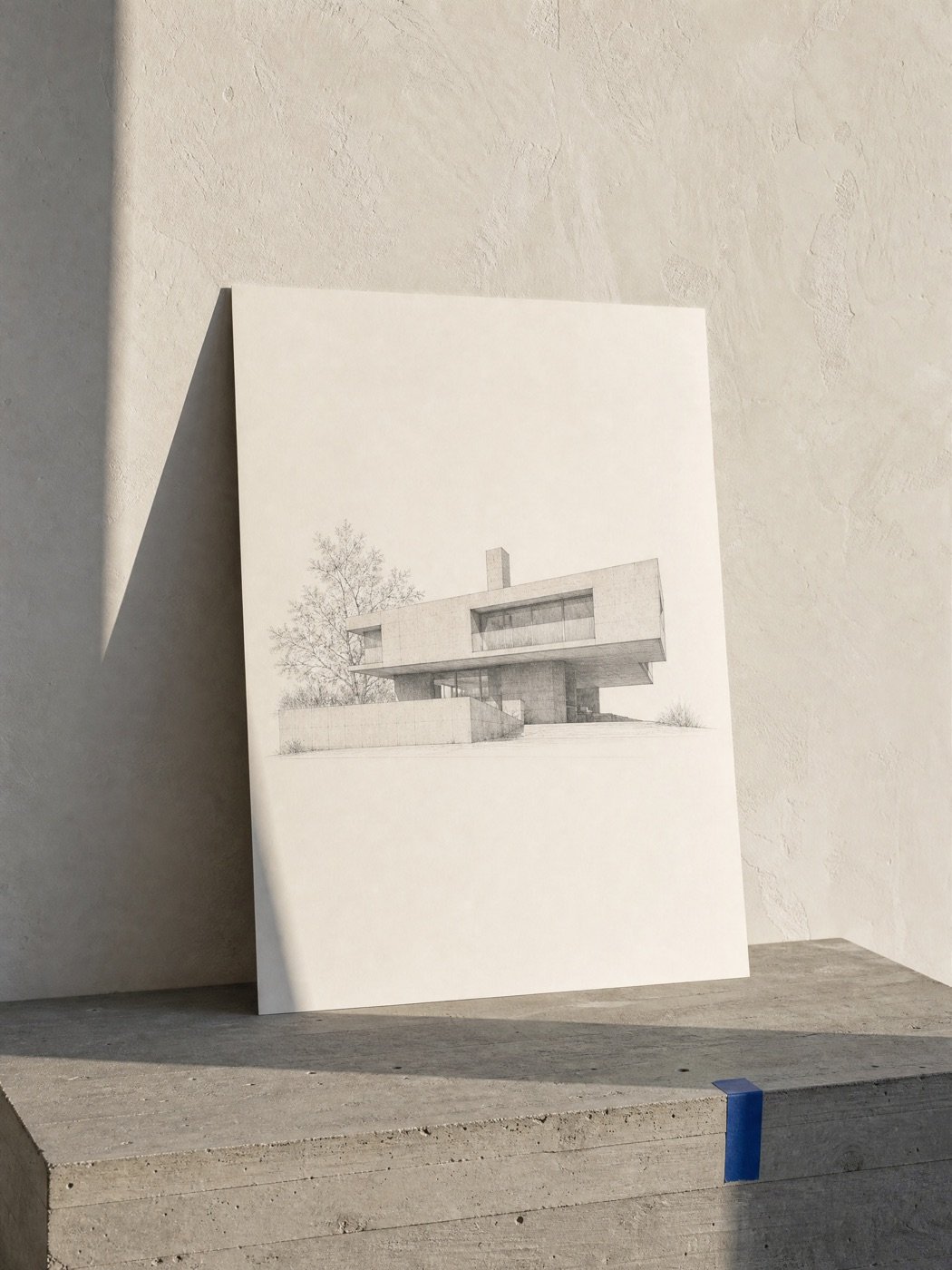 Cantilever House Elevation Print — Main